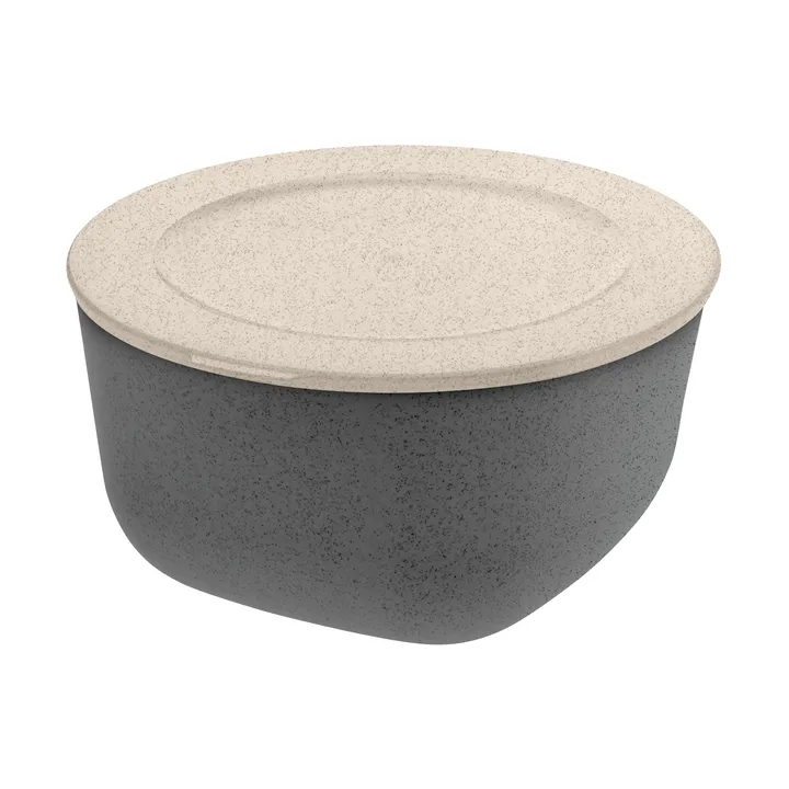 Connect bowl/bowl with lid 2 L biocircular thermoplastic - Nature ash grey - Koziol