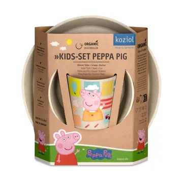 Connect children's dinnerware 3 pieces - Greta Pig - Koziol