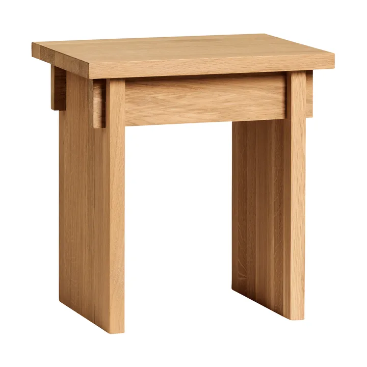 Artisan stool 30x40 cm - Warm lacquered oak - Kristina Dam Studio