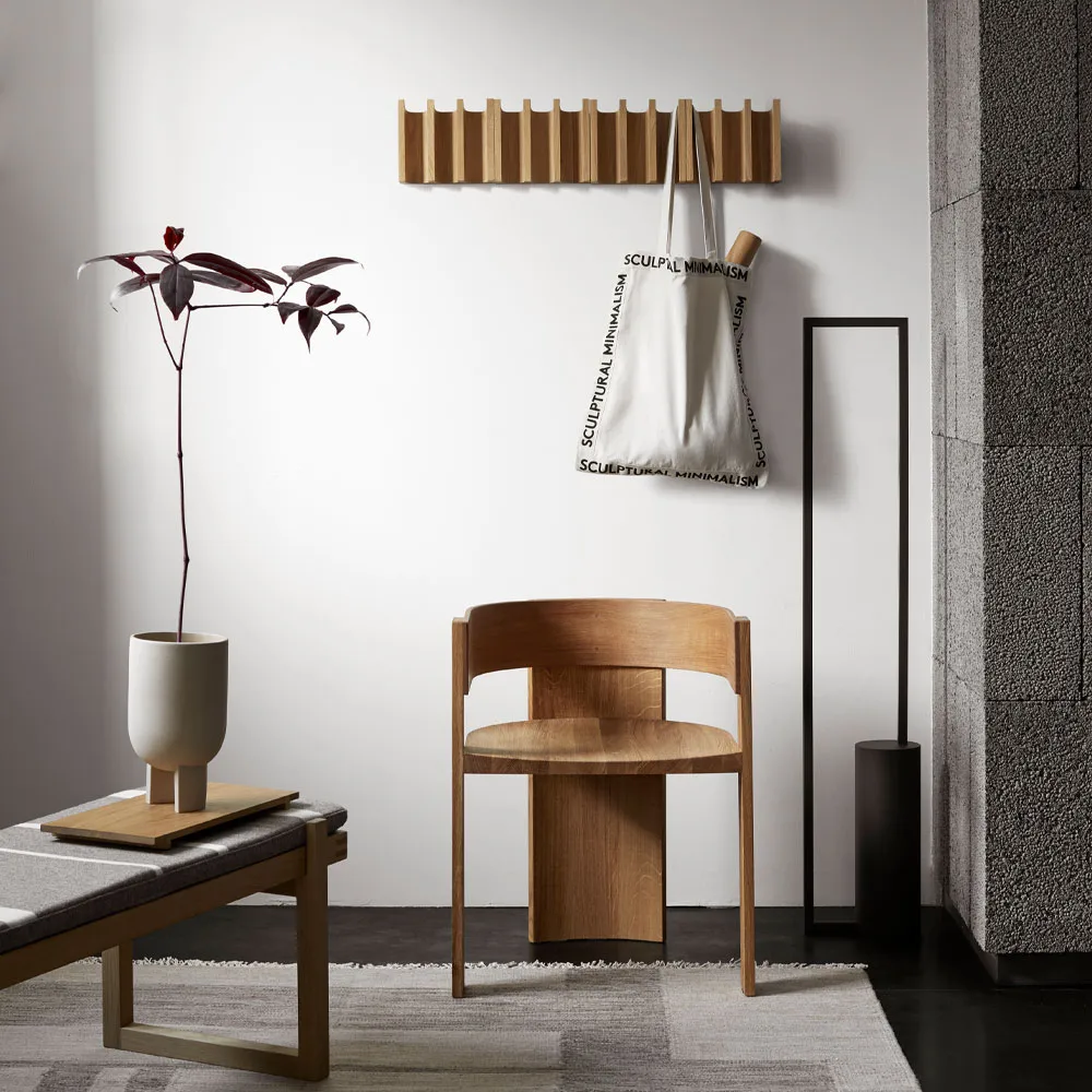 Column hanger, Oak black lacquered Kristina Dam Studio