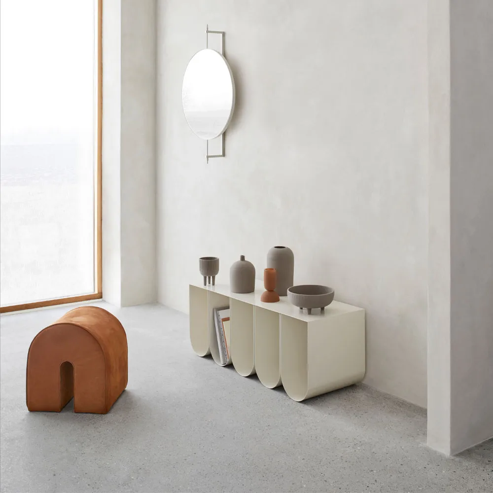 Curved bench, Black Kristina Dam Studio