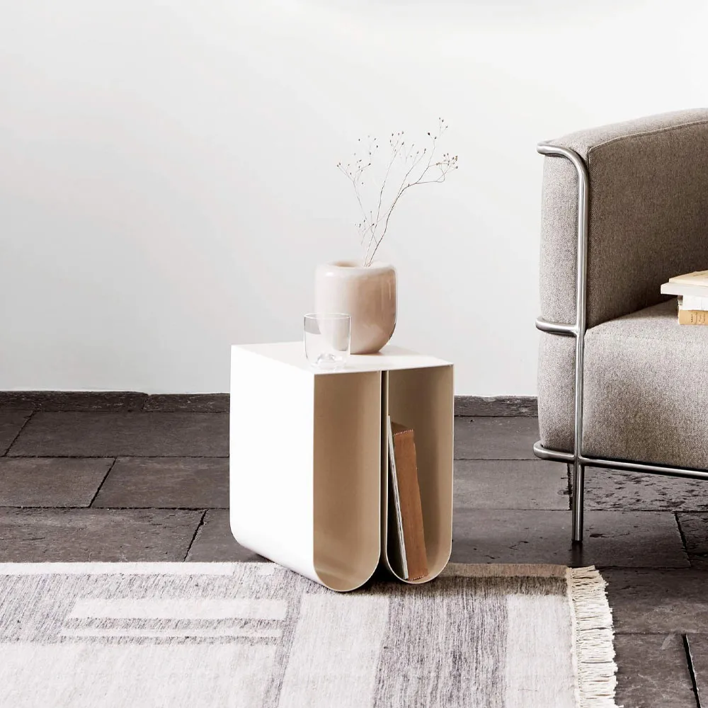 Curved side table, Black Kristina Dam Studio