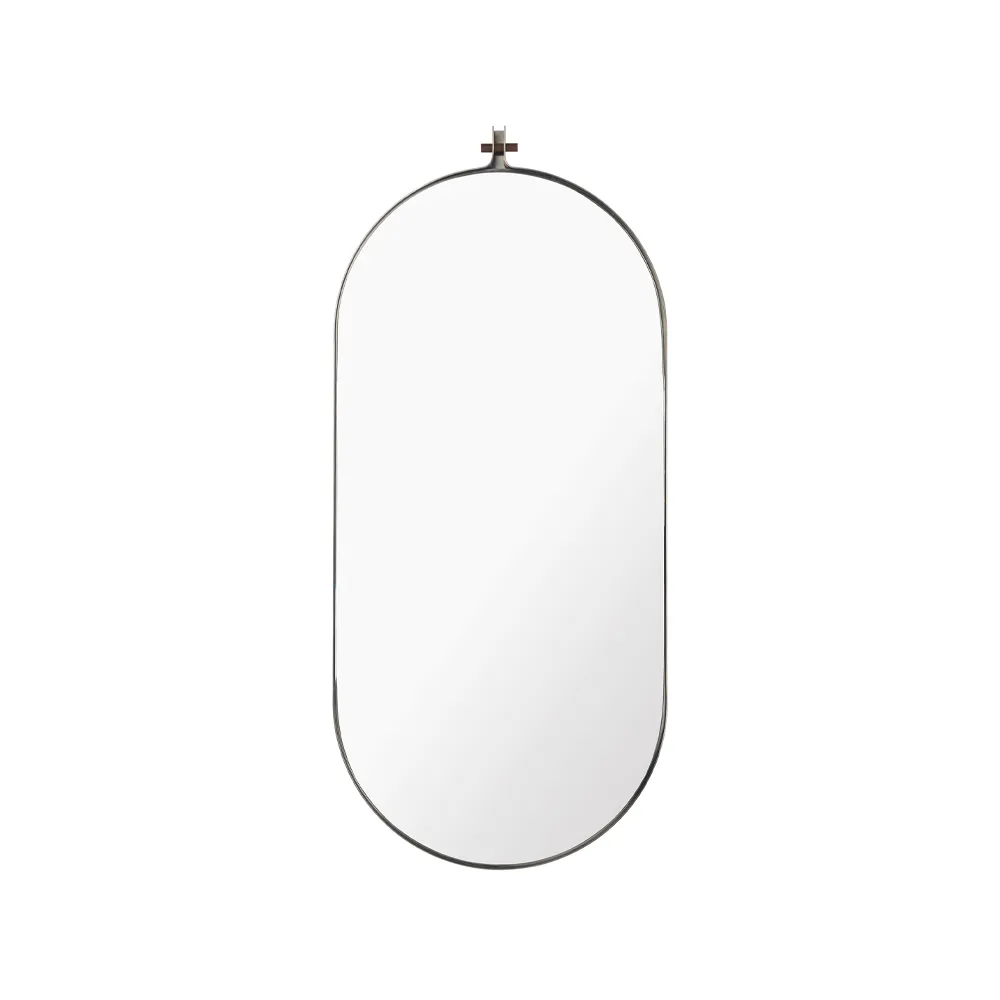 Dowel mirror, Stainless steel 100x46 cm Kristina Dam Studio