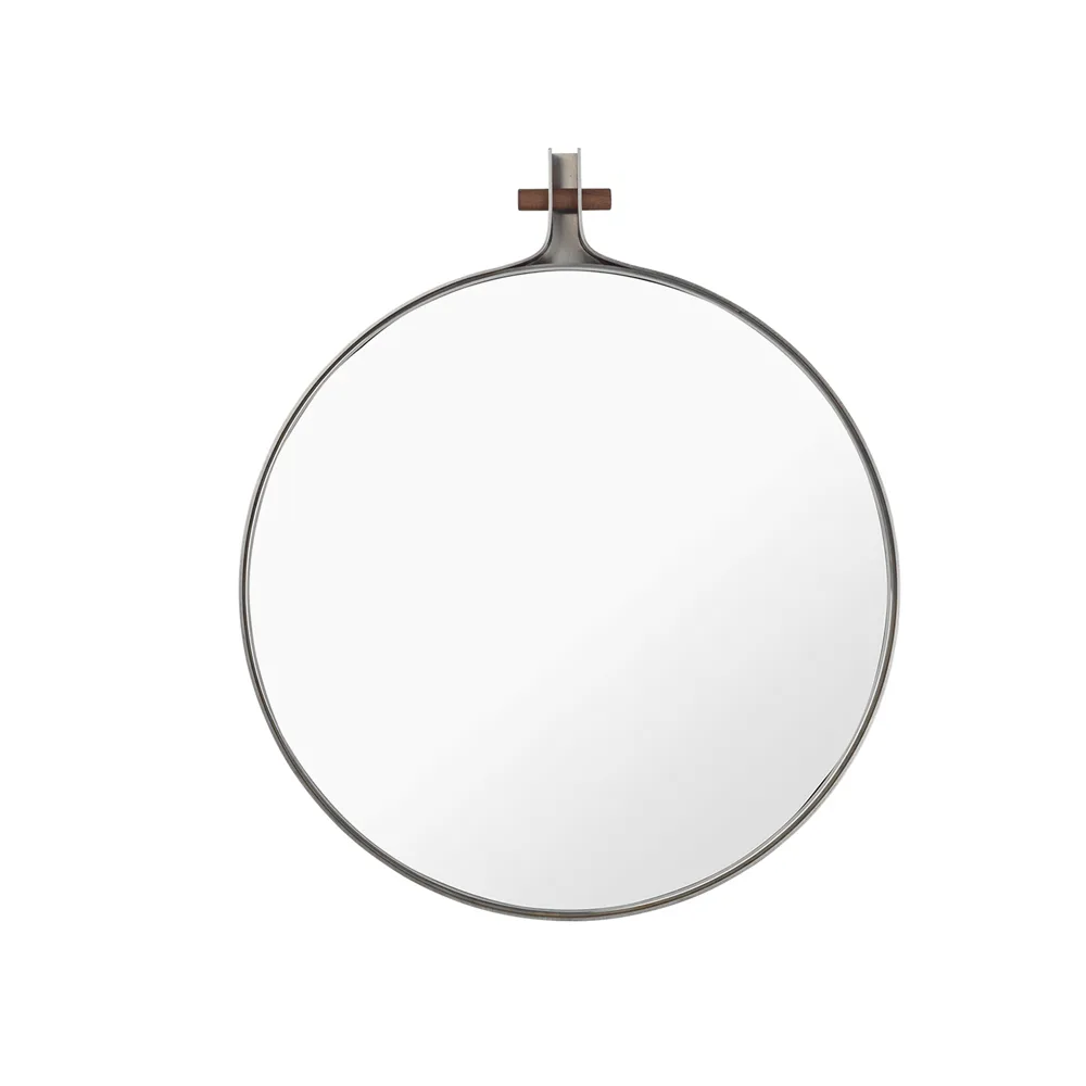 Dowel mirror, Stainless steel Ø35 cm Kristina Dam Studio