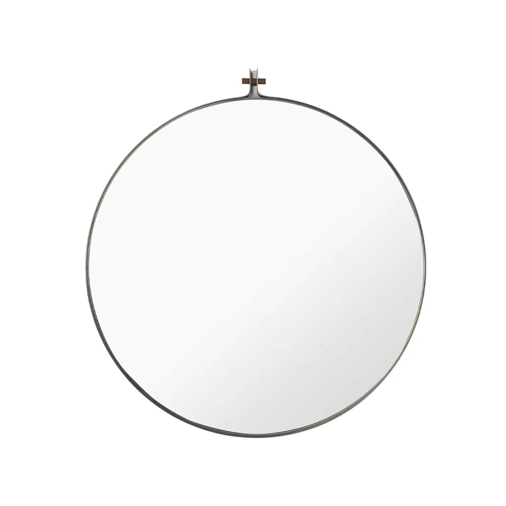 Dowel mirror, Stainless steel Ø70 cm Kristina Dam Studio