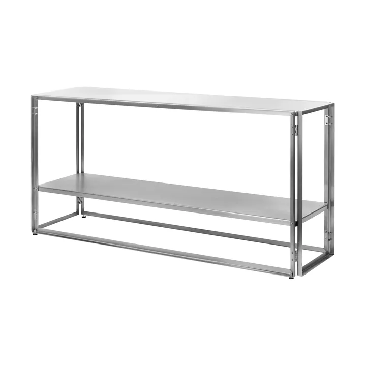 Foldable console 124x60 cm - Brushed stainless steel - Kristina Dam Studio