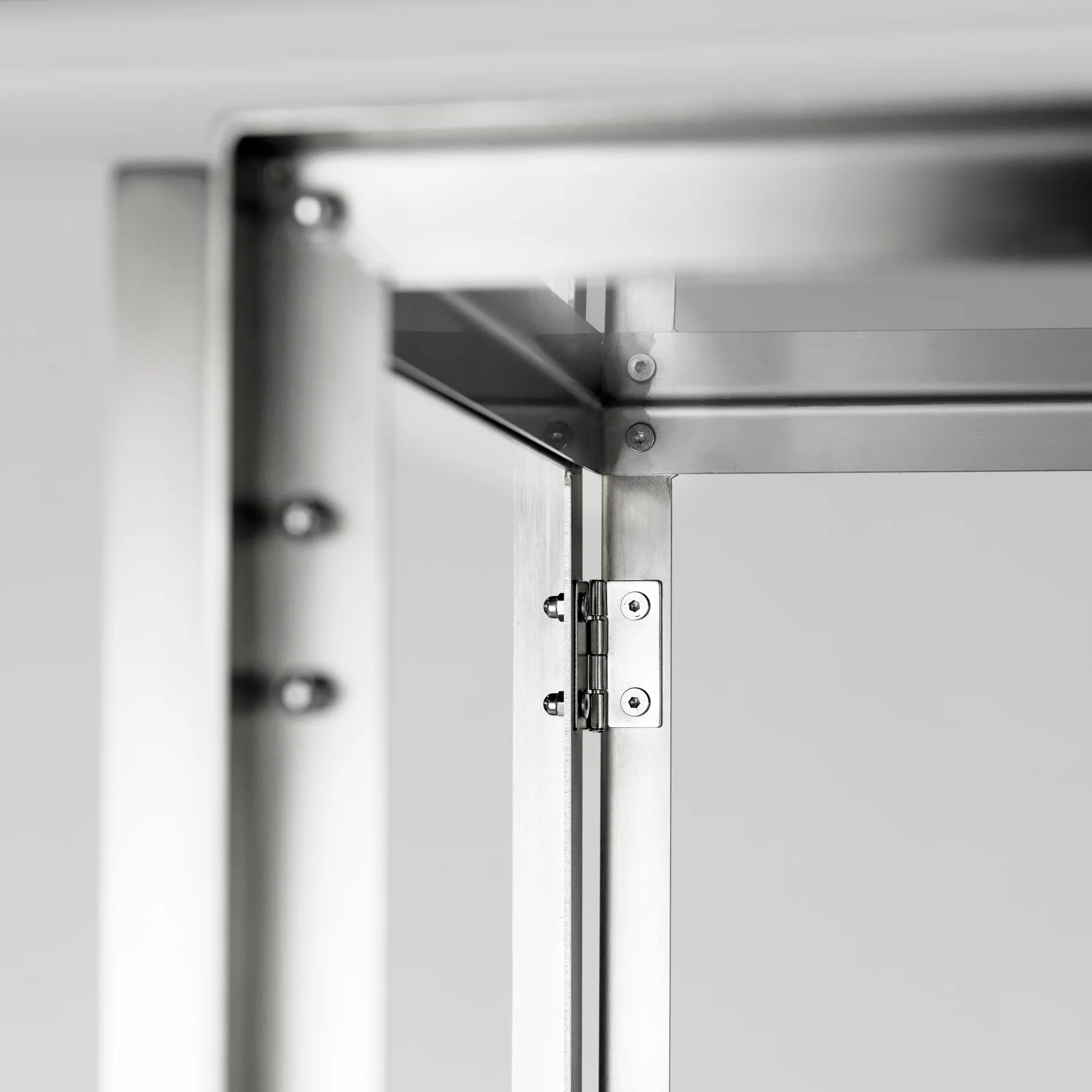 Foldable console 124x60 cm, Brushed stainless steel Kristina Dam Studio