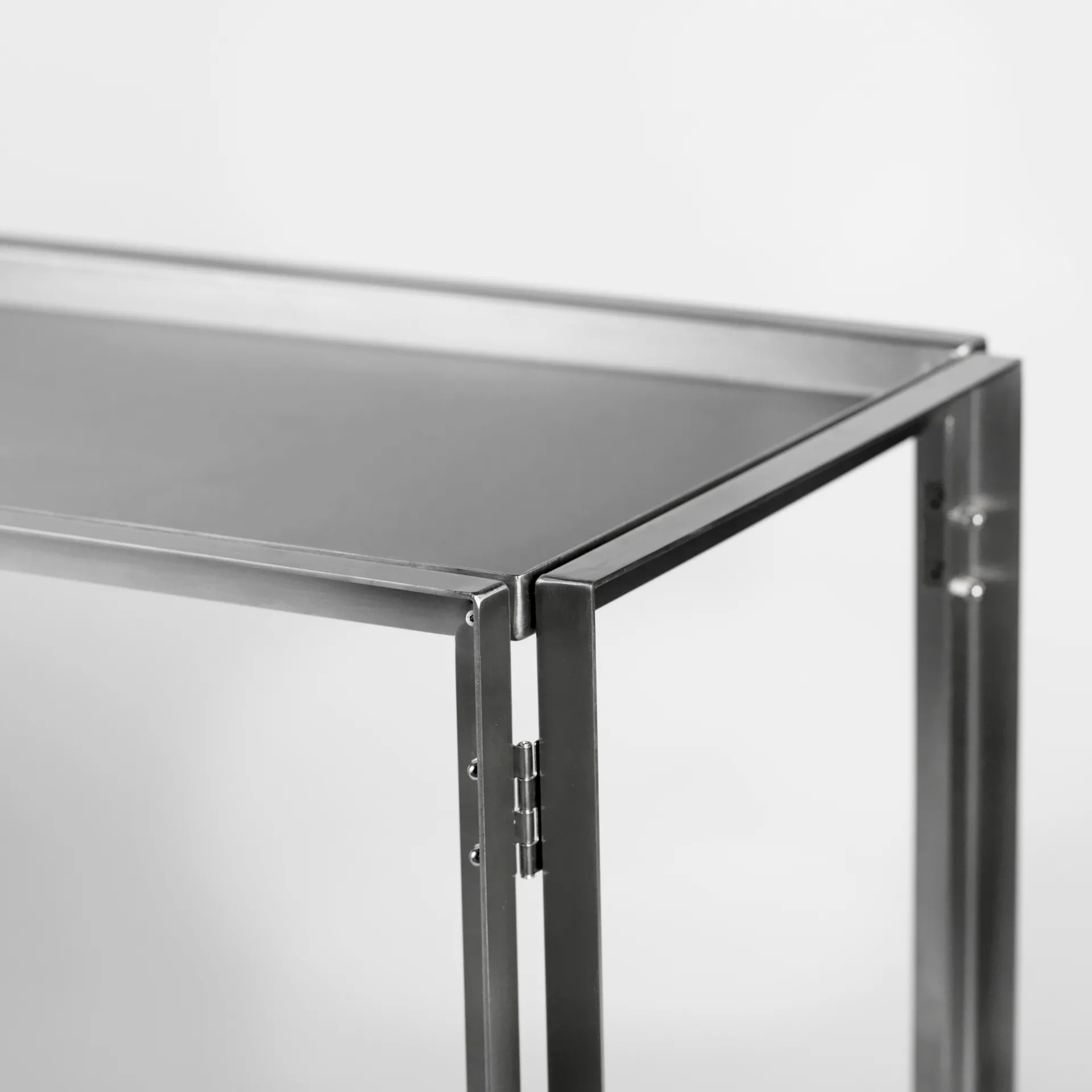 Foldable console 124x60 cm, Brushed stainless steel Kristina Dam Studio
