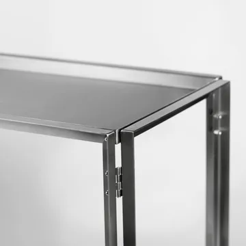 Foldable console 124x60 cm - Brushed stainless steel - Kristina Dam Studio