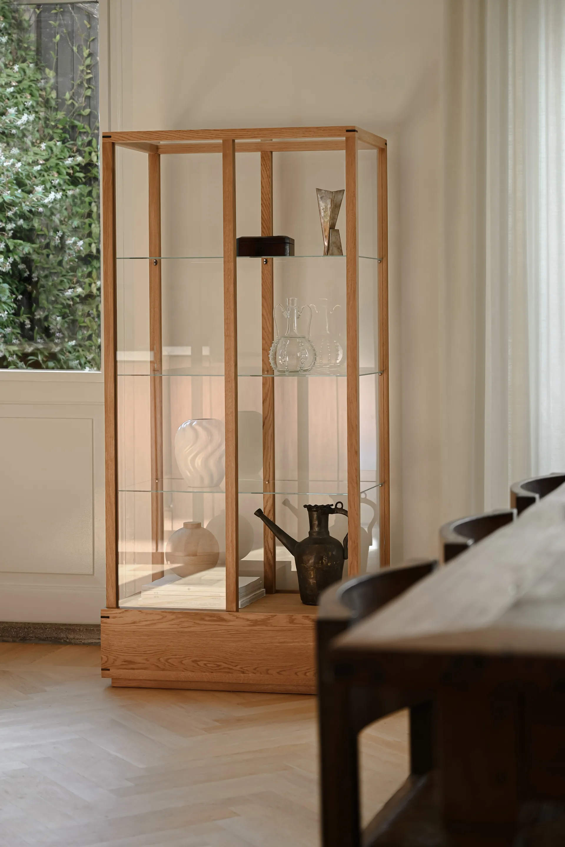 Japanese display cabinet large, Warm oiled oak Kristina Dam Studio