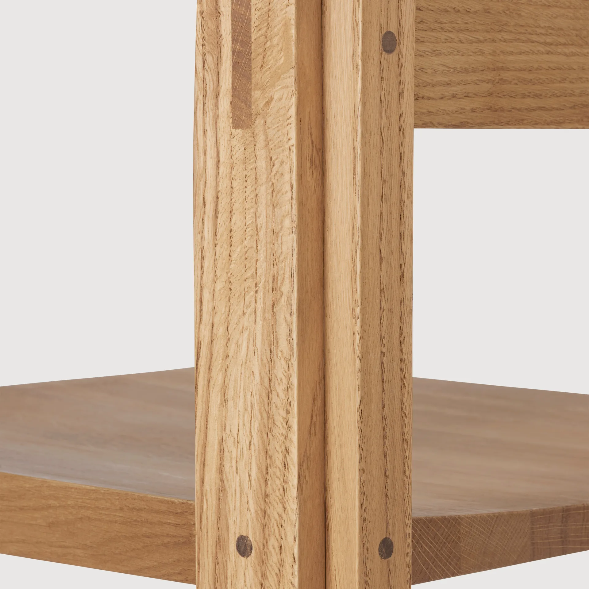 Outline bar stool 75 cm, Warm lacquered oak–brushed steel Kristina Dam Studio