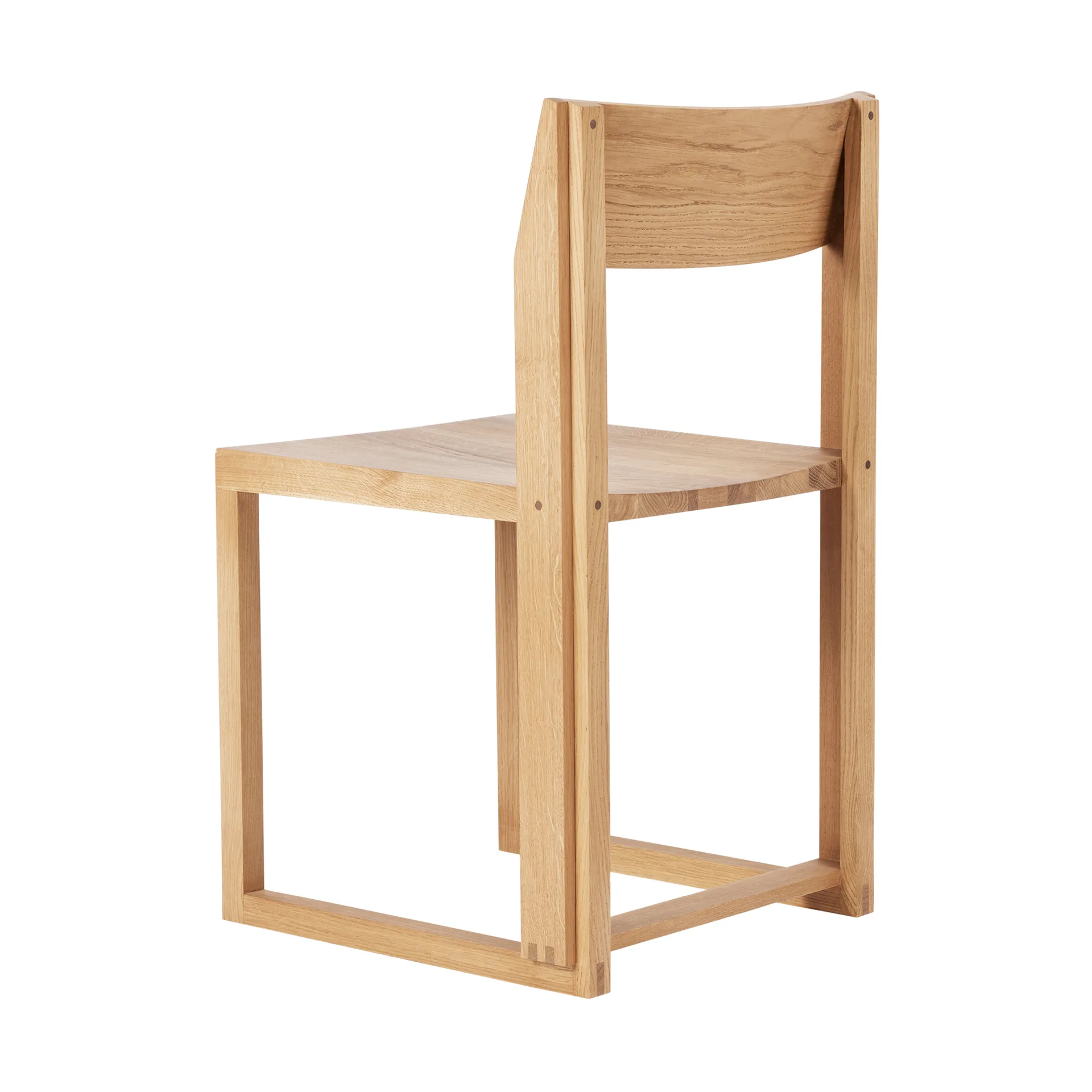 Outline chair, Warm lacquered oak-walnut Kristina Dam Studio