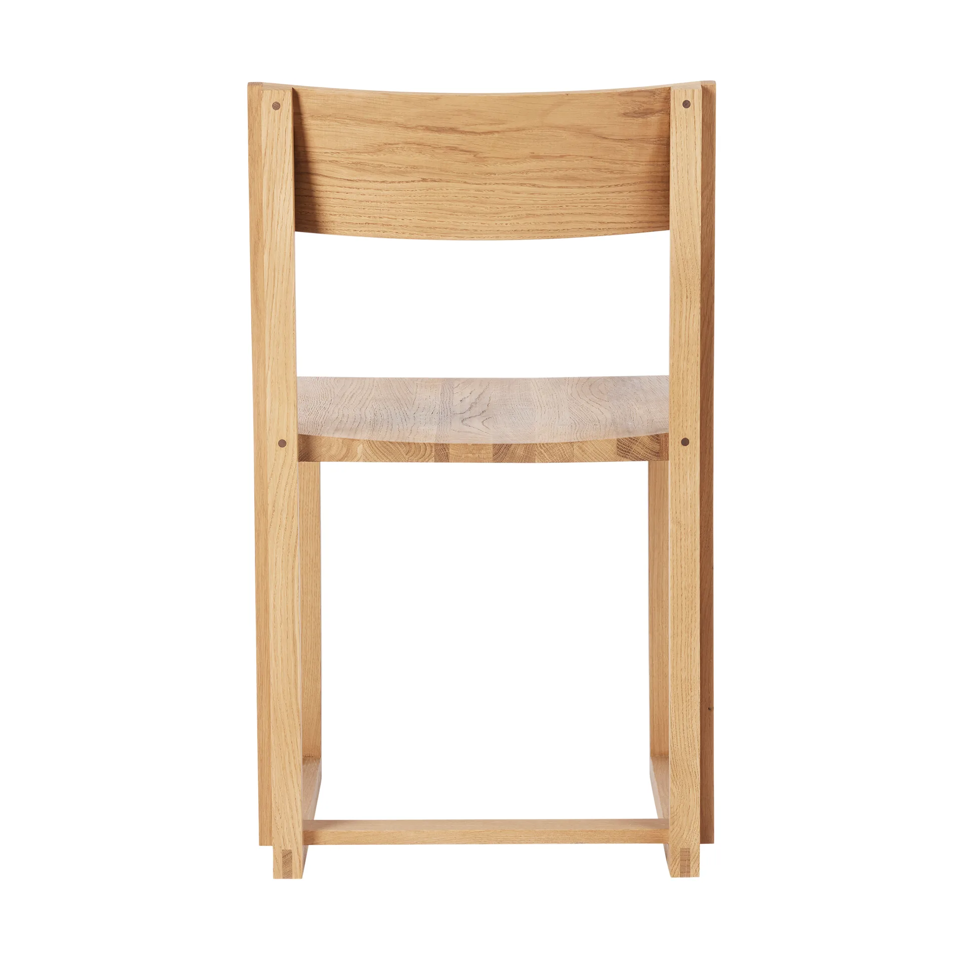 Outline chair, Warm lacquered oak-walnut Kristina Dam Studio