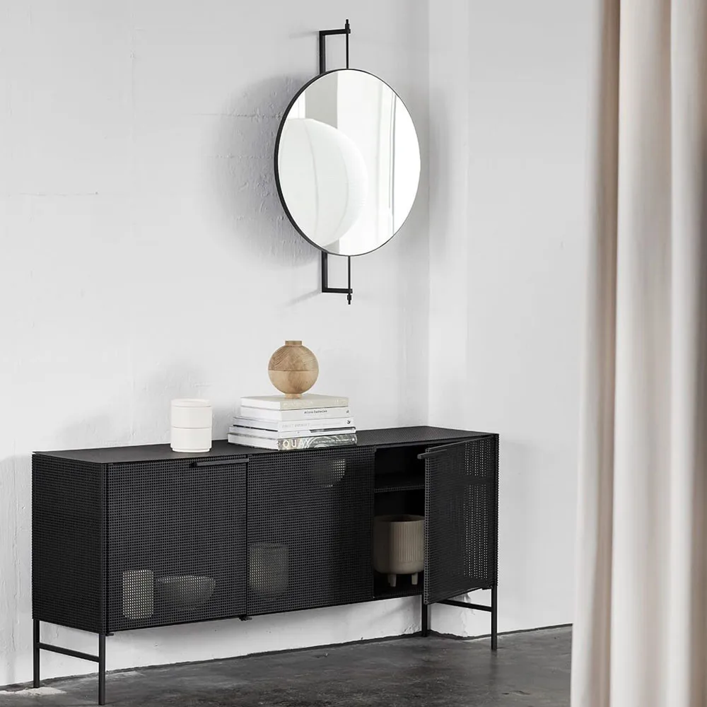 Rotating mirror, Black, full size Kristina Dam Studio