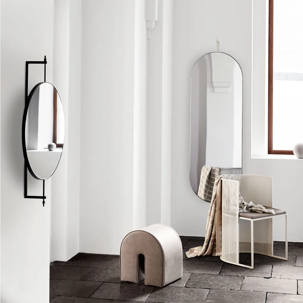Rotating mirror, Black Kristina Dam Studio