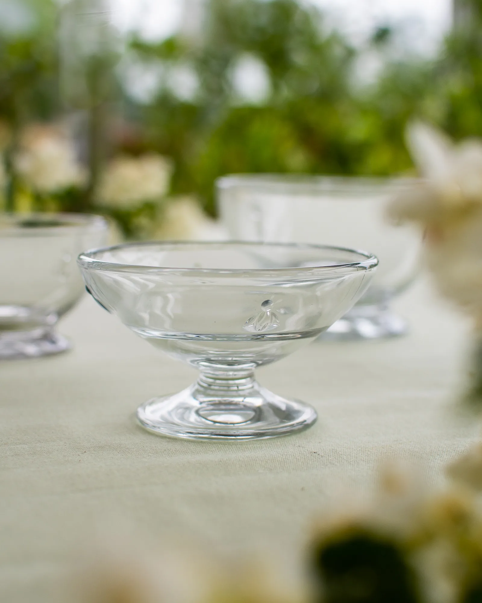 Abeille glass bowl on foot 20 cl 6-pack, Clear La Rochère