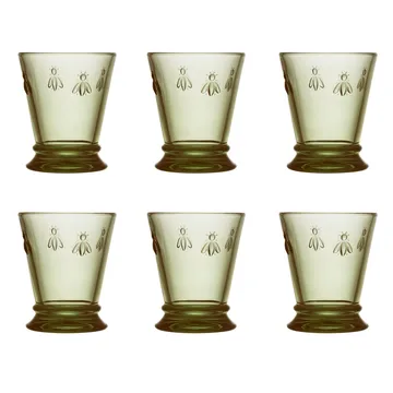 Abeille water glasses 26 cl 6-pack - Olive green - La Rochère