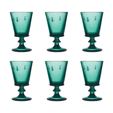 Abeille wine glass 24 cl 6-pack - Emerald green - La Rochère