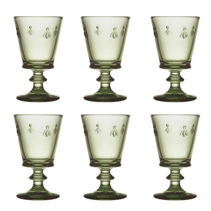 Abeille wine glass 24 cl 6-pack - Olive green - La Rochère
