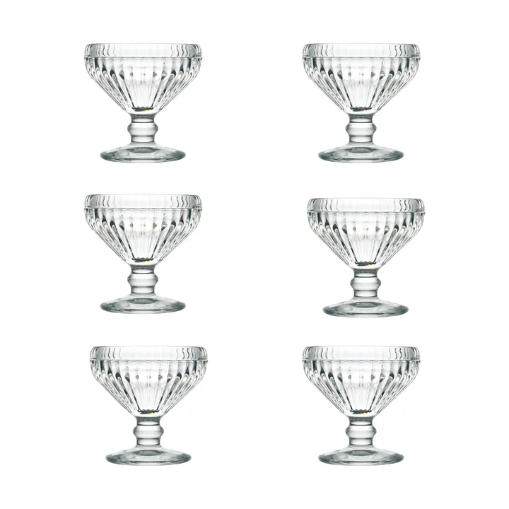 Canarie dessert bowl 13 cl 6-pack - Clear - La Rochère