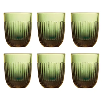 Ouessant water glass 29 cl 6-pack - Olive green - La Rochère