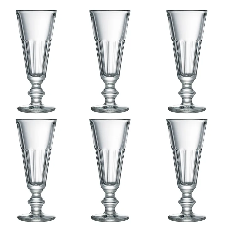 Perigord champagne glass 16 cl 6-pack - Transparent - La Rochère
