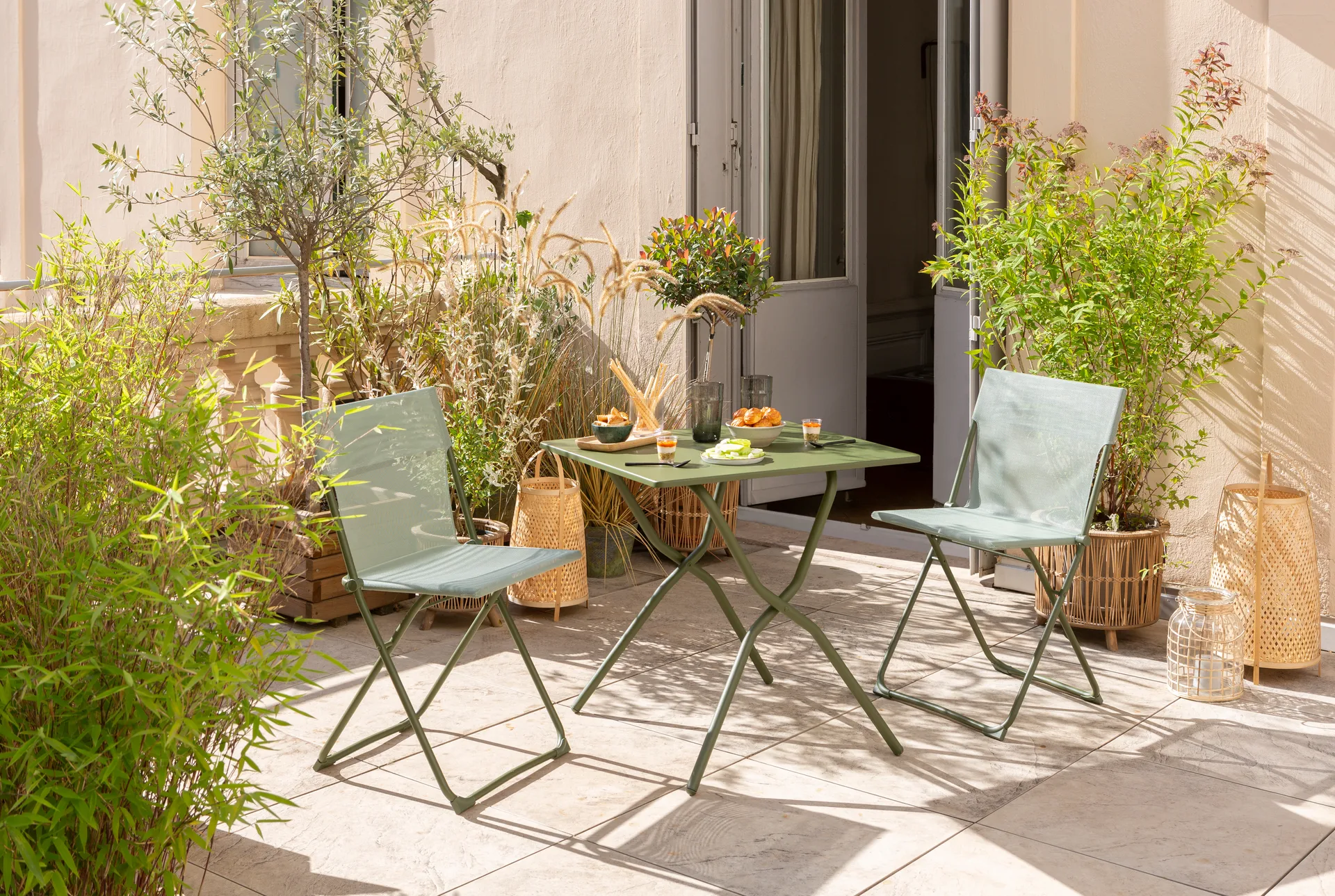 Balcony table, Moss/green Lafuma