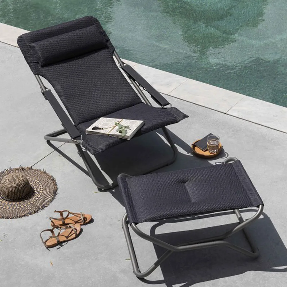 Transabed Next BeComfort footstool, Silver Lafuma