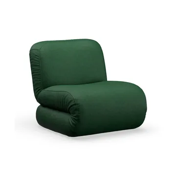 Bau armchair - Divina melange dark green, straight - Lammhults