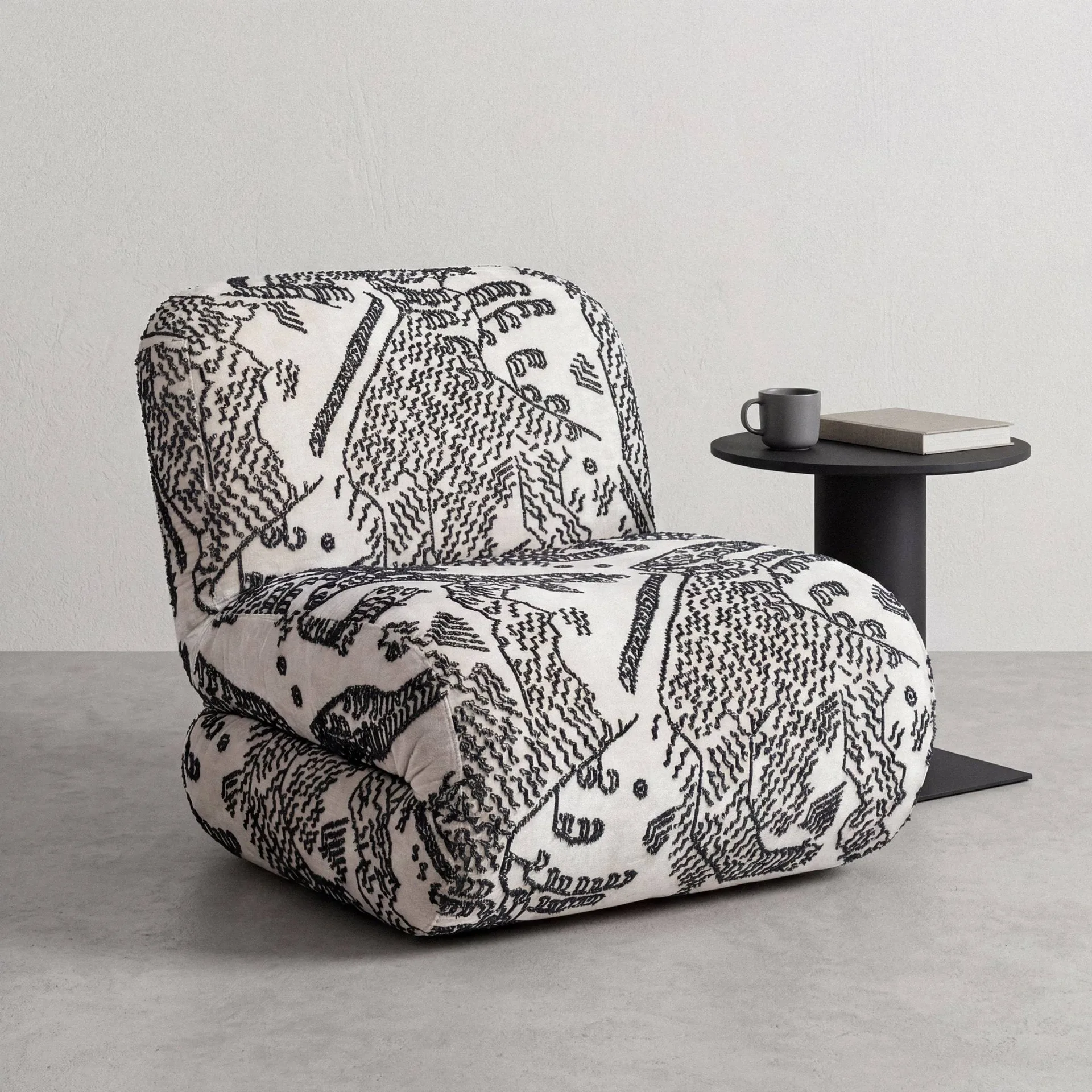 Bau armchair, Tiger mountain 001, straight Lammhults