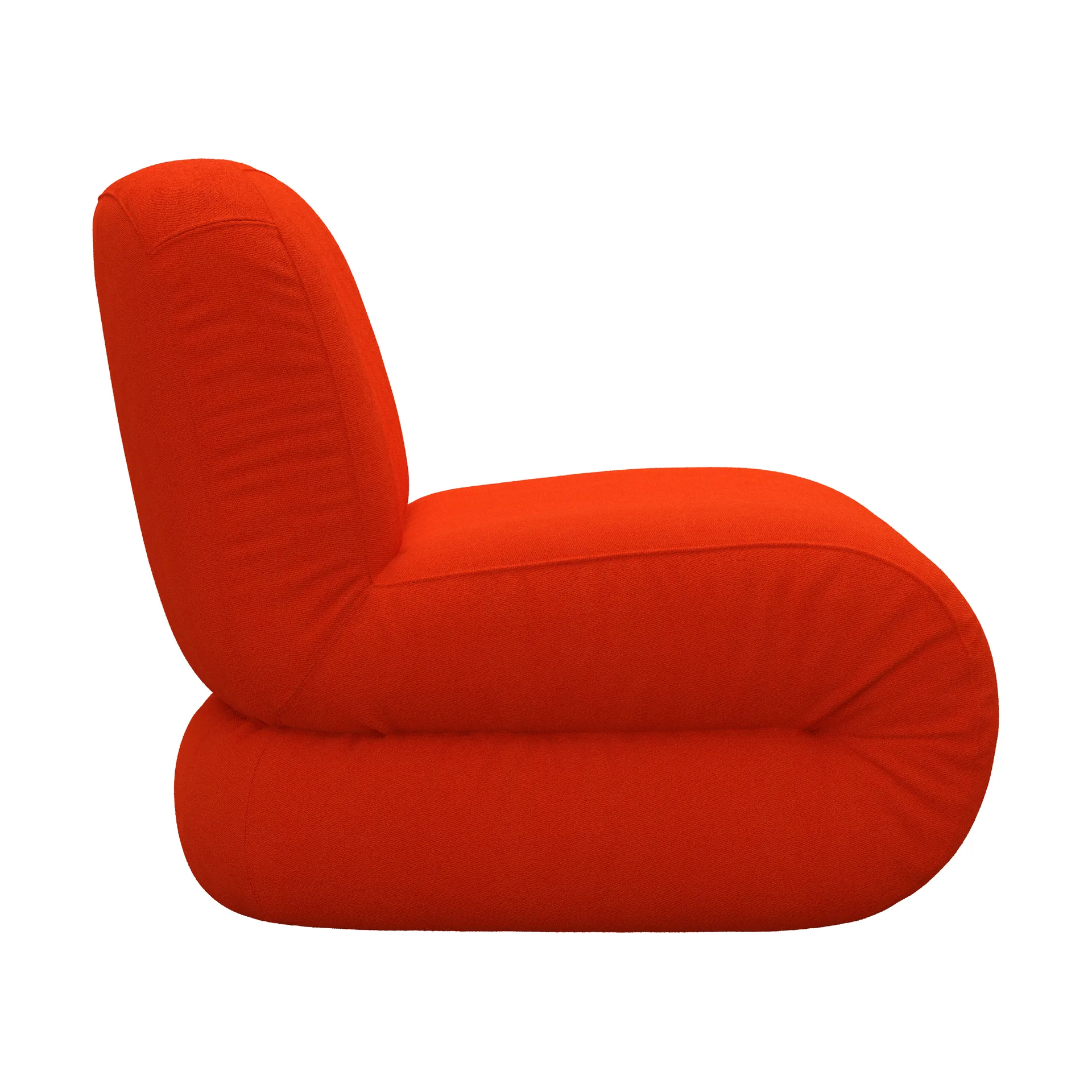 Bau armchair, Vidar 0542 red, straight Lammhults