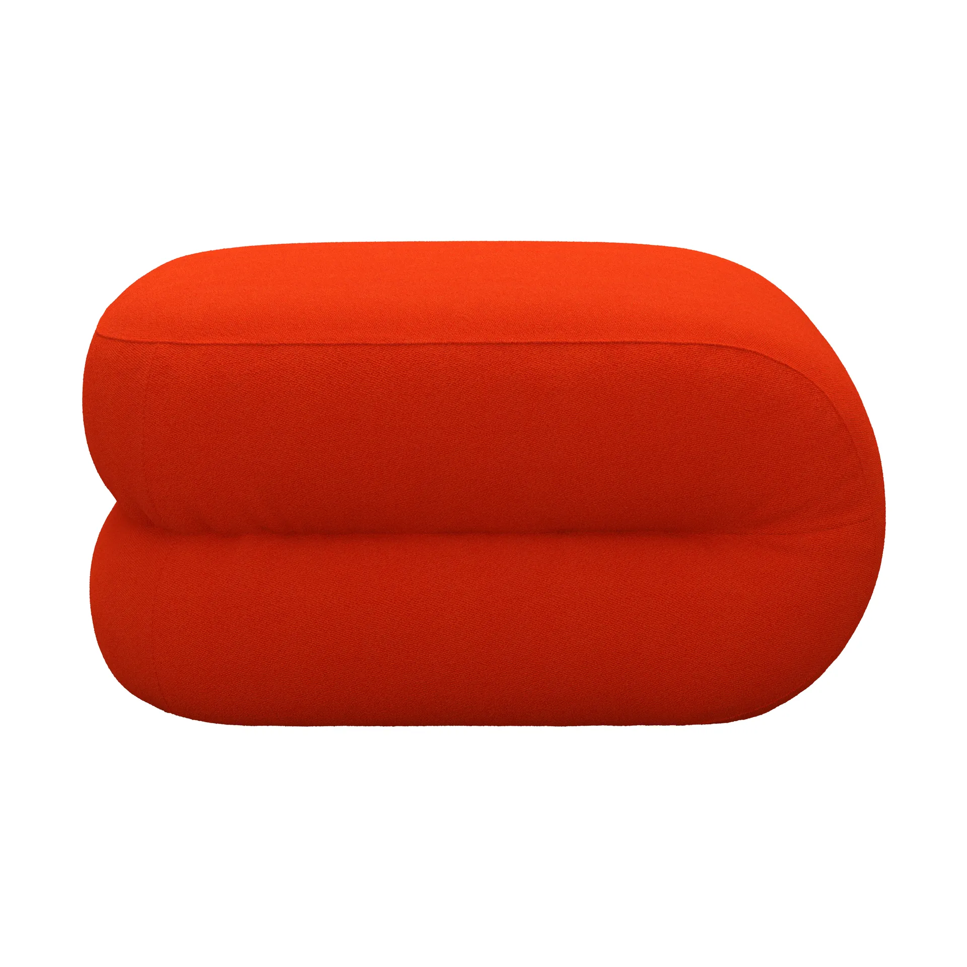 Bau footstool, Vidar 0542 red, straight Lammhults