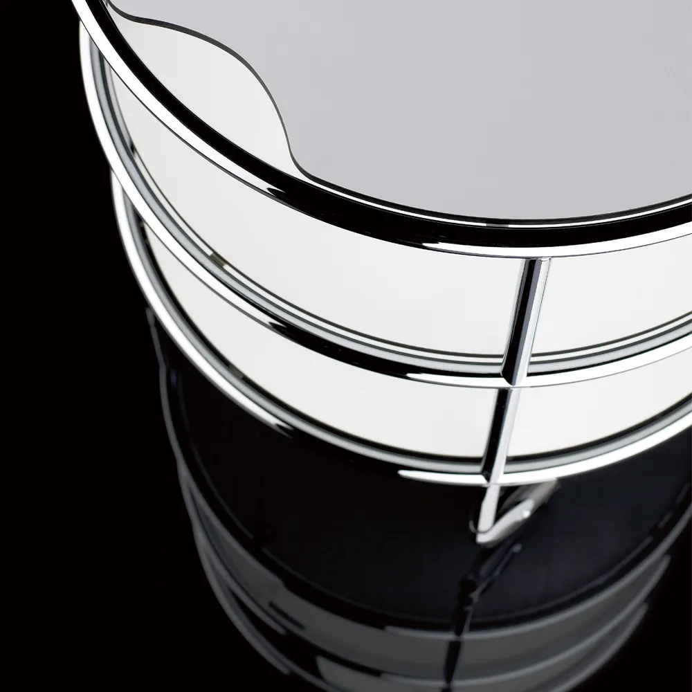 Chicago I table on castors, Black laminate-chrome Lammhults