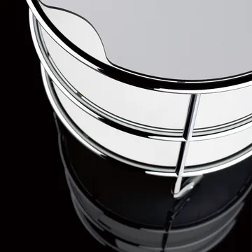 Chicago I table on castors - White laminate-chrome - Lammhults