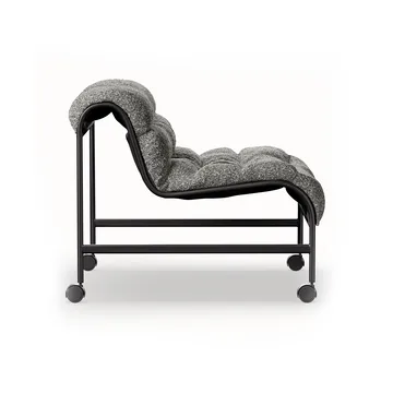 Sunny armchair - Zero Black–matte black frame w. wheels - Lammhults