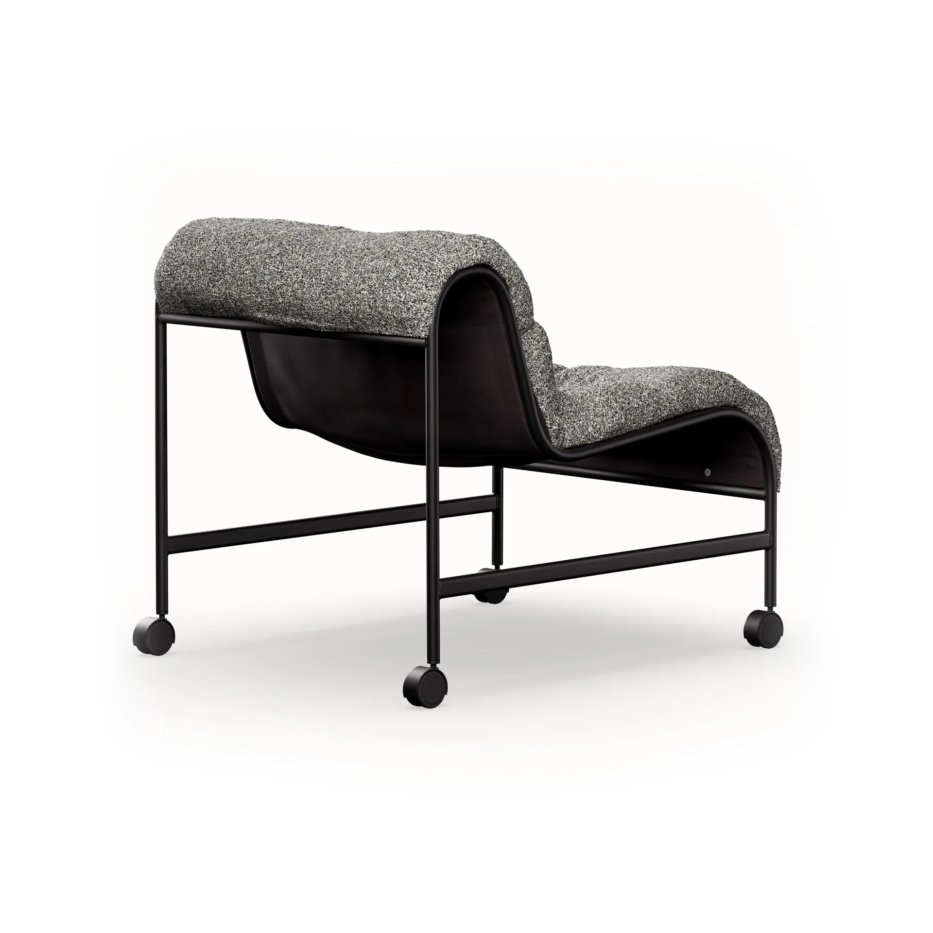Sunny armchair, Zero Black–matte black frame w. wheels Lammhults