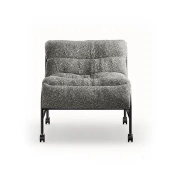 Sunny armchair - Zero Black–matte black frame w. wheels - Lammhults