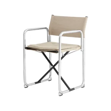 X75-2 armchair - Natural linen-chrome - Lammhults