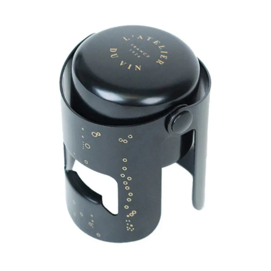 Bouchon Gard’Bulles bottle stopper, Black L'Atelier du Vin