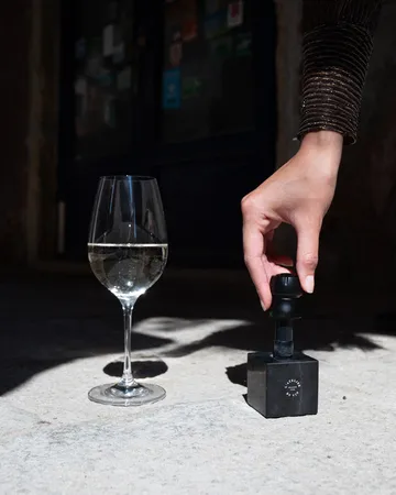 Champagne cork stopper - Black marble - L'Atelier du Vin