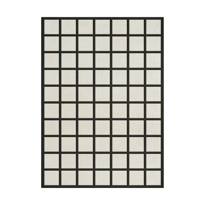 Avenue Checked Bone wool carpet - Bone White, 200x300 cm - Layered
