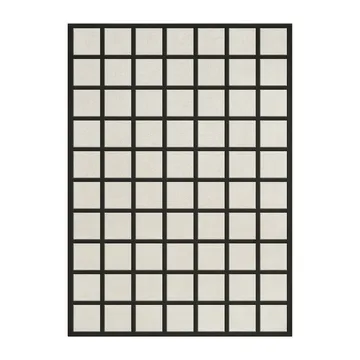 Avenue Checked Bone wool carpet - White. 180x270 cm - Layered