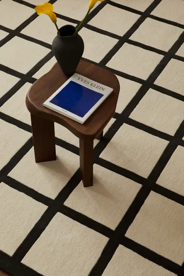 Avenue Checked Bone wool carpet - White. 180x270 cm - Layered