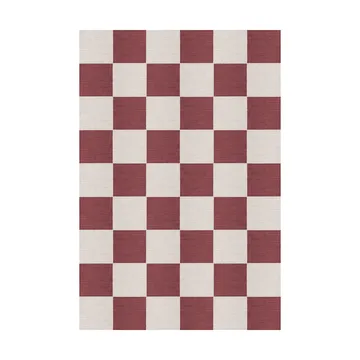 Chess wool rug - Burgundy, 200x300 cm - Layered