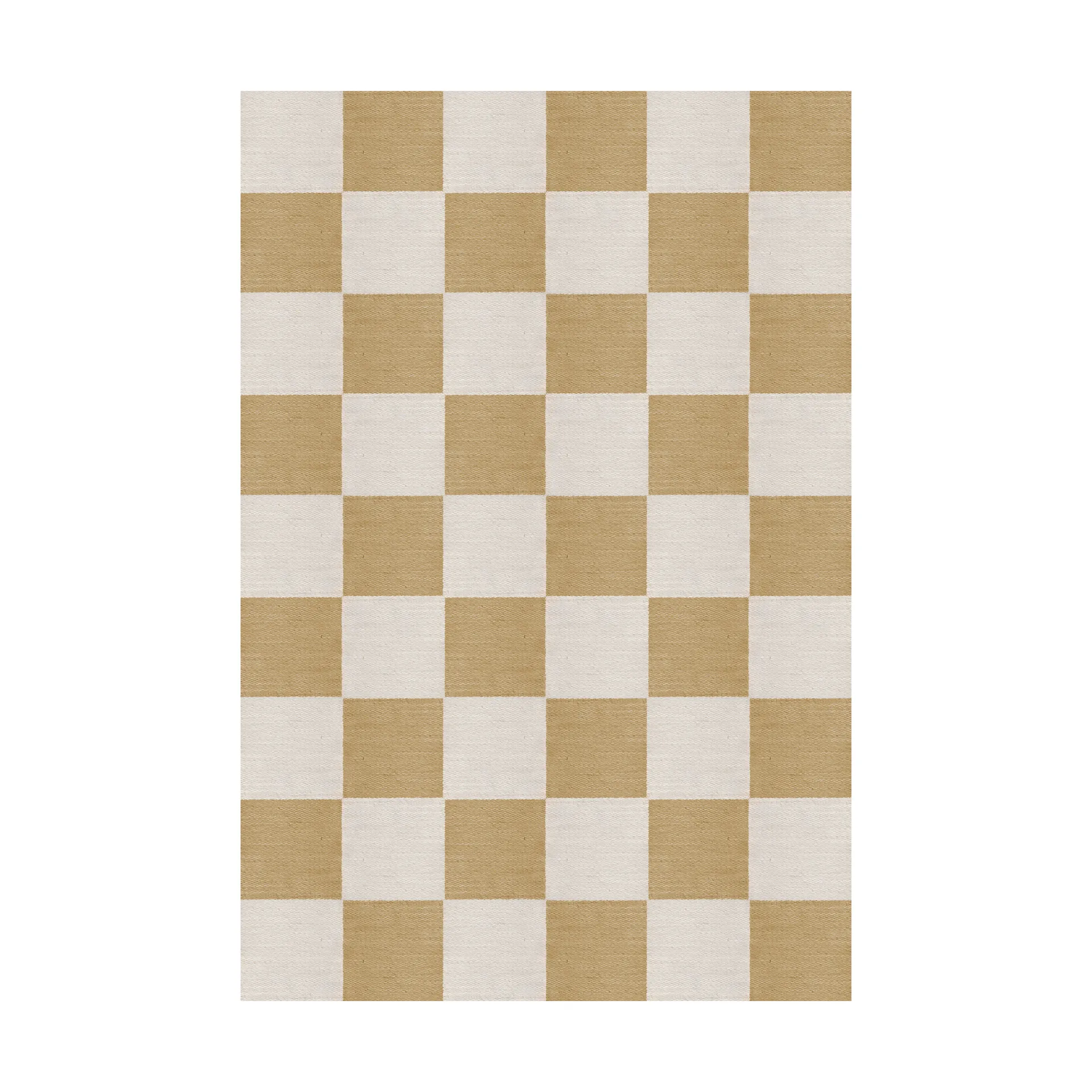 Chess wool rug, Harvest yellow, 200x300 cm Layered