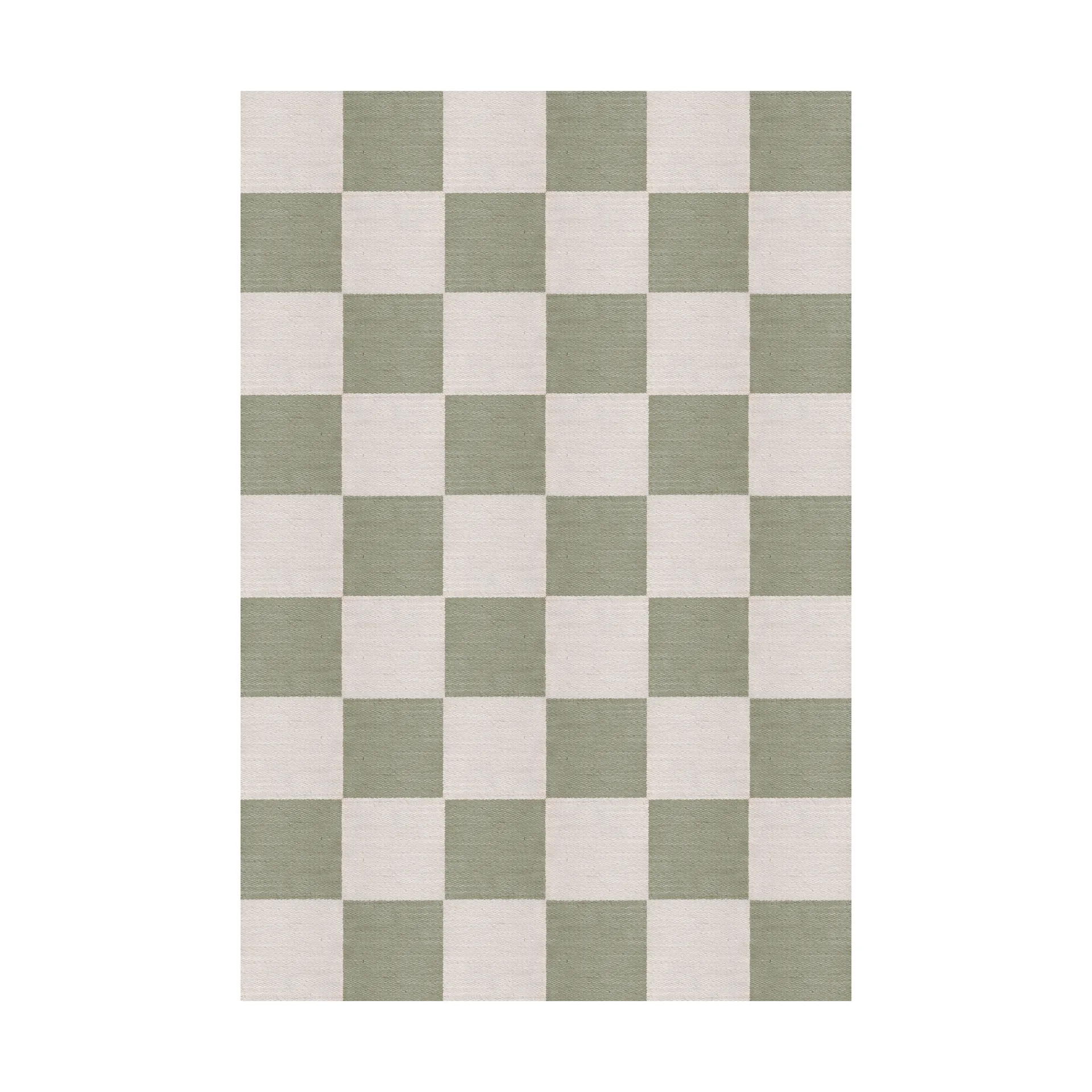 Chess wool rug, Sage, 180x270 cm Layered