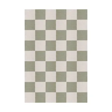 Chess wool rug - Sage, 180x270 cm - Layered