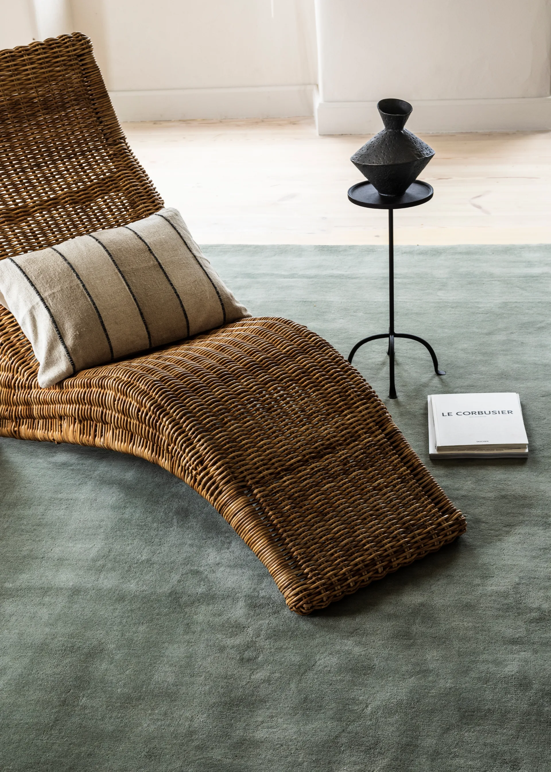 Classic solid wool carpet 300x400 cm, Sage, 300x400 cm Layered
