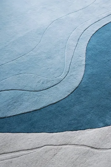 Erik Bratsberg Lozza wool rug - Teal, 230x300 cm - Layered