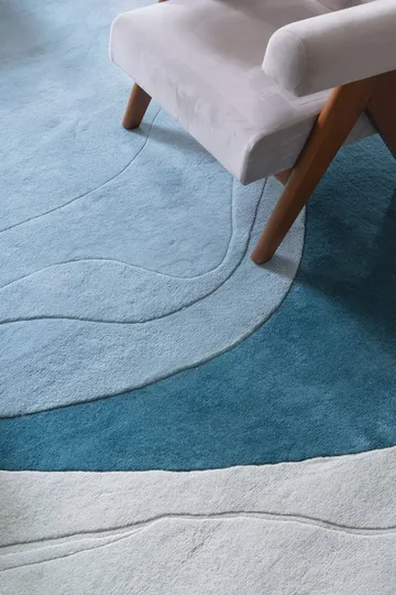 Erik Bratsberg Lozza wool rug - Teal, 270x350 cm - Layered